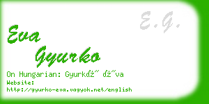 eva gyurko business card